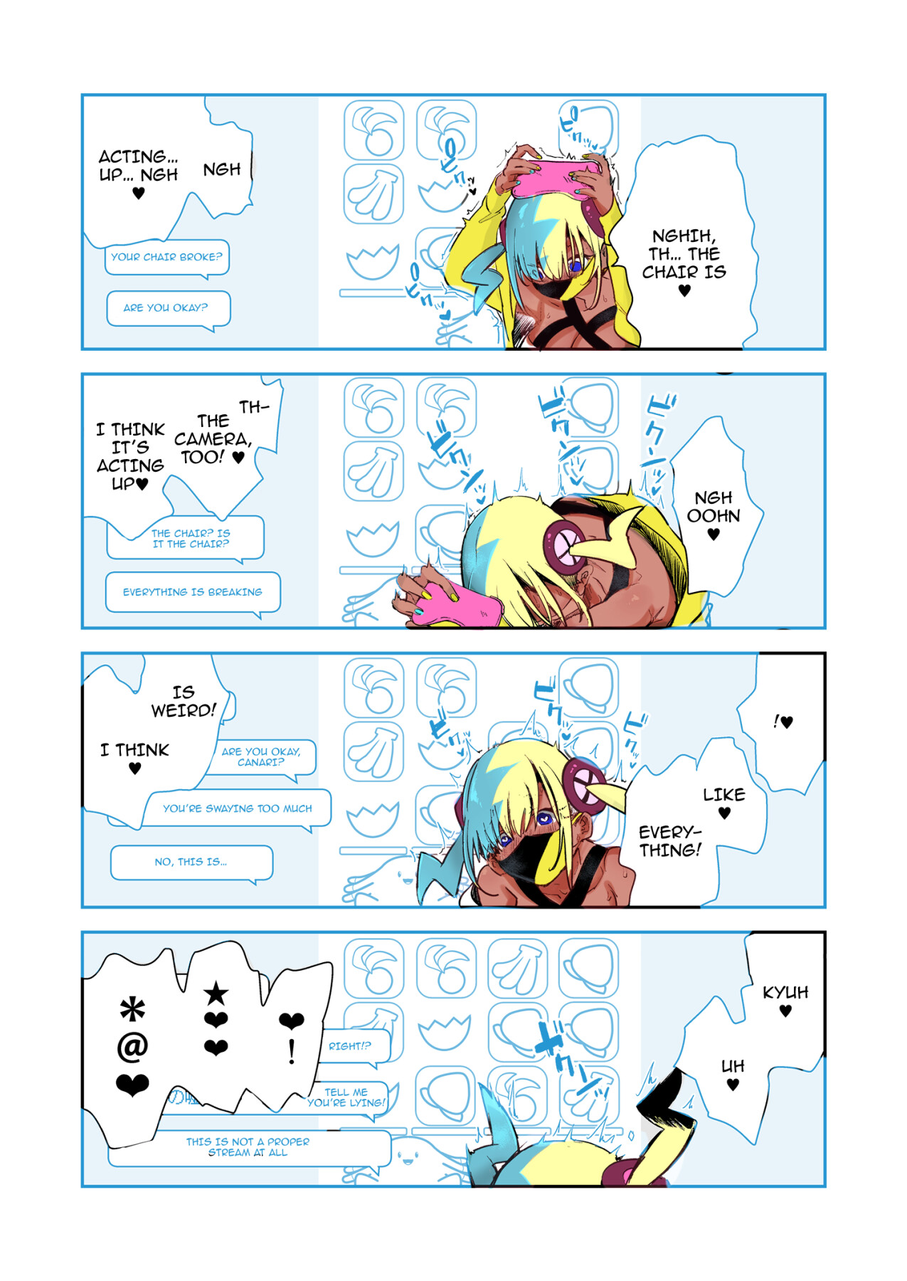 Hentai Manga Comic-Canari's Well-Behaved So She Won't Do A Lewd Livestream!! (Color)-Read-12